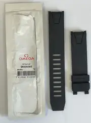 Authentic Omega Seamaster 20mm Black Rubber Watch Strap Band 98000085