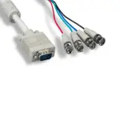 6 Feet VGA HD15 to 4-BNC RGBS Video Cable 28AWG TV PC Monitor Display Projector