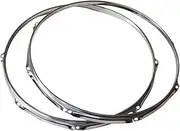 Tadill Drum Hoops Drum Rims 6 Hole Components Repair Replacement Musical Accessories Percussion for Top and Bottom Snare Drum Batter, 12 inch