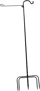 Generic Ground Hanging Shepherd Hook Resistant Garden Stake for Outdoor Decor for Hanging Lanterns Bird Feeders Solar Lights Flower Pots and More Height