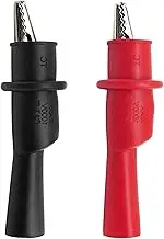 Multimeter Tester Alligator Crocodile Test Clip Clamp - Alligator Clip for Electrical Testing | 2X Insulated Test Probe Crocodile Clamps for Test Leads Laboratory Electric Testing Work