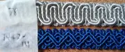 Vintage Scroll Gimp {Sample Card} braid trim for upholstery costume furnishings