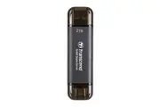 Transcend 2TB USB-C/A 10Gbps External SSD - Black