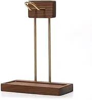 Headset Stand Headset Holder Black Walnut Wooden Headphone Stand Brass Creative Headphone Shelf Bracket Headset Stand Headphone Holder Earphone Rack Desktop Headset Holder (Color : B-Without USB)