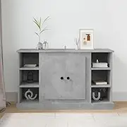 Sideboard Concrete Grey, 100x35.5x60 cm, Durable Engineered Wood Cabinet for Hallway Storage & Display