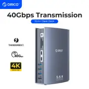 ORICO 15 in 1 Thunderbolt 3 Docking Station 8K/Dual 4K Display DP1.4 10Gbps