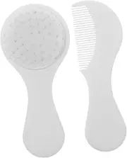 KOMBIUDA Soft Hair Brush Set Cradle Cap Brush Newborn to Toddler Gentle Bristles Hair Comb Essential Grooming Kit