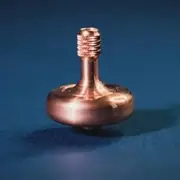 Lambda Precision Spinning Tops by Prometheus Lights - Copper with Ruby Contact Point, Adult Collectible Desk Fidget Kinetic Toy, 14+