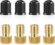 Brass Presta Valve Adapter to Convert Presta to Schrader and Inflate Tires with