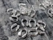 925 Sterling Silver Wire Guard, 5x5x2mm, Hole 0.6mm, 10pce, Free Post OZ SELLER