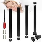 NAROSEBE Furniture Feet, Furniture Legs, Black Metal Square Bed Legs, 35 cm, Bed Feet, Square Height Adjustable, Cabinet Legs, Support Leg Bed with 4 Screws and 1 Screwdriver for Furniture