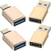 NUOBESTY USB 3.0 to Type-c Converter 4 Pack Easy to Use OTG Adapter for Laptop Phone and Tablet