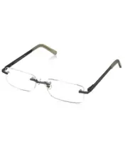 Foster Grant Reading Glasses Mens Rimless Gunmetal Fashion BLAKE +1.25 or +1.75