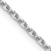 24 Inch 14K White Gold 1.5mm D/C Rolo Chain