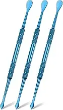uxcell 3 Pcs Wax Carving Tools Stainless Steel 4.6 Inch Double-Headed Wax Carving Sculpting Tools for Modeling Sculpting Shaping, Blue
