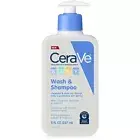 CeraVe Baby Wash & Shampoo, Fragrance, Paraben, & Sulfate Free Shampoo for Tear-