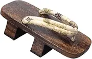 [TTYAO REII] Men's Japanese Geta Wooden Clogs Sandals Fish Printing Flip Flops Slippers Japan Traditional Shoes for Boys