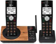 AT&T CL82267 DECT 6.0 2-Handset Cordless Phone for Home with Answering Machine,