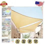 8' x 11' x 13.6' Classic Beige Right Triangle Shade Sail for Weddings & Patio