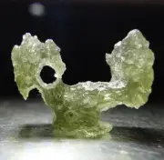 Moldavite Tektite (Meteorite Impact Glass) ~ CRAZY Shape ~ Czech Republic, Chlum
