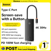 Baseus Lite Series 5-Port Type-C HUB Docking Station (Type-C to HDMI+USB3.03+PD)