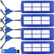 [EATBALE] Replacement Spares Parts for Eufy Robovac G10 Hybrid, Robovac G30 Hybrid, RoboVac 11S Max, RoboVac 15C Max, RoboVac 30C Max Robot Vacuum Cleaner, 4 HEPA Filter, 4 Side Brush, 1 Cleaning Brush