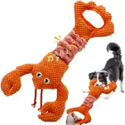 Tug of War Dog Toy, Squeaky Dog Toys for Aggressive Chewers, Interactive Lobs...
