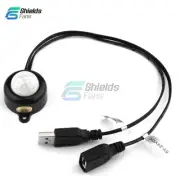 Infrared PIR Human Body Motion Sensor Switch DC 5V/12V/24V Switch DC / USB Port