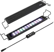 11W Full Spectrum Aquarium LED Light with 10 Levels of Brightness, White Blue Re