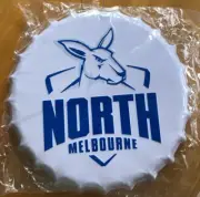 AFL - KANGAROOS LGE 39cm METAL BOTTLE CAP WALL HANGING - NEW & SEALED
