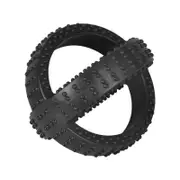 Gladiator 10cm Black Cross Ball Rubber Dog Toy