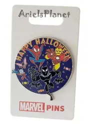 Disney Parks Happy Halloween Marvel Spider-Man Ironman Panther Ant-Man Pin