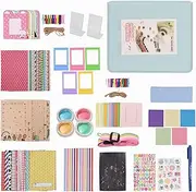 Labymos 15-in-1 Instant Camera Aessories Bundle Kit 1×Photo Album + 1×Pen + 1×Camera Strap + 26×Photo Clips + 37×Photo Frame + 3× String + 10×Stickers + 4× Compatible with