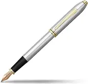 Cross Townsend Medalist Fountain Pen in Chrome with 23KT Gold Plated Appointments and Fine Nib (506-FF)