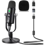 USB Microphone for Mac,PC,Mic for Sing,ASMR,Podcast Mute Button,Noise Cancelling