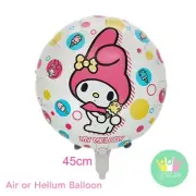 45cm My Melody Sanrio Foil Helium Balloon. Lolly Loot Bag Cake Party Cupcake