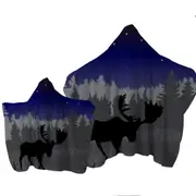 Moon Light Moose Towel with Hood