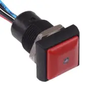 APEM Red LED red Button Square 16mm Momentary NO Push Button Switch IP67