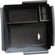 GUERBEIS 1pc Car Front Center Console Armrest Storage Box,Fit For SsangYong,Fit For Musso, 2019-2024 Storage Tray ABS Black Direct Installation Vehicle Console storage box unit