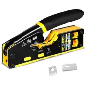 RJ45 Crimp Tool Pass Through Crimper for RJ45 Connectors Cat6 Cat6a Cat5 Cat5...