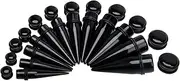 [Zhichengbosi] 24 Pieces Big Ear Gauges Kit, Acrylic Tapers and Plugs Double O-Rings Stretching Set