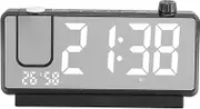 Projection Alarm Clock for Bedrooms, LED Mirror Digital Clock with 180° Rotatable Projector, Temperature, Alarms, 12/24 Hour Time Display, Desk Clock for Kids Elderly Heavy