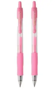 Pilot G2 Pastels Retractable Ball Point Pen 0.7mm Fine Pink 2/Pk Office School