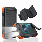 Solar Batter Bank - Hand crank/removable panels and built in Lighter Function