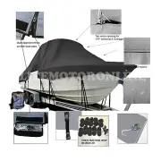 Blue Wave 220 Center Console Fishing T-Top Hard-Top Storage Boat Cover black