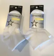 Foot Action Youth Kids Micro Mesh Ankle Socks 6 Pairs White Size 2-10 Infant NWT