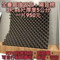 在飛比找蝦皮購物優惠-吸音棉，隔音棉，簡易黏貼diy一片950元（2023年史上最