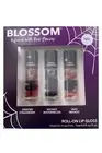 Blossom 3 Pack Gift Set Moisturizing Lip Gloss Tubes, Roll on Lip Gloss, Scented