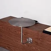 Bar Table Round Cocktail Table Stainless Steel Accent Nightstand Side Table High Table for Living Room Bedroom Couch Small Coffee Table Bistro Table(40x40x45cm(15.7x15.7x17.7inch))