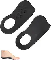 Liyquint Arch Support Insoles for Plantar Fasciitis Relief and XO-Legs Correction, Orthopedic Heel Pad Shoe Insoles for Foot Pain, Flat Feet, High Arch Support (Black, L)